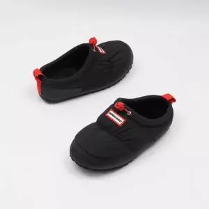 /베리콕 여성 겨울 패딩슬리퍼 블랙 방한 스트링 털실내화