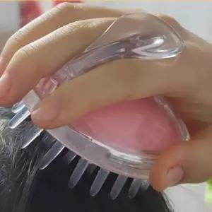 샴푸브러시 두피 지압 마사지 실리콘 머리감기솔 두피마사지기 머리감는빗