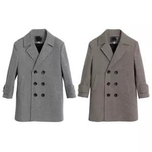 사선 잔체크 트위드 트렌치 코트2 color 교복 학생.