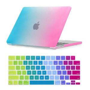 [미국배송] 13인치 맥북호환 에어 M2/M3 2024 2023년 맥 에어용 7ENLINE 호환 케이스 13.6인치 모델 A2681/A311 칩 노트북 보호 하드 쉘 키보드 커버 스킨 레인보우 포함