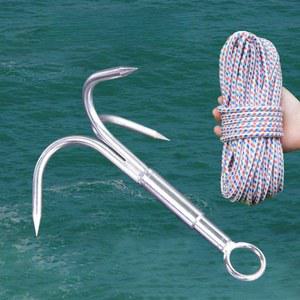 수생 폴딩 요트 로프 낚시 단단한 낚시배 어선 인양 갈고리 앵커