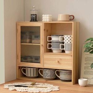 수납장 아이언 원목 낮은 A타입 식탁 라지 식탁위 양념선반 주방 철제 미니 투명 식탁정리 원목선반장