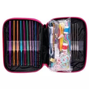 DIY 뜨개질 바늘100P 코바늘 골무 바늘 케이스 풀세트 코바늘 뜨개질 손뜨개