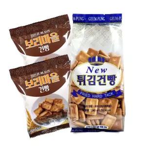 금풍제과 튀김건빵240gx5팩+보리마을 검은콩30gx15팩 금풍제과 보리마을