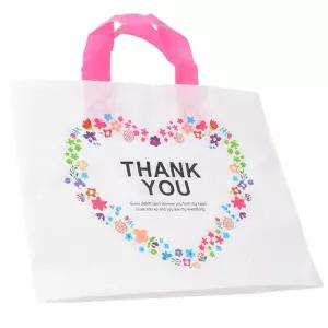 비닐 쇼핑백 THANK YOU 소 손잡이 비닐봉투 선물백 비닐종이백 비닐쇼핑백