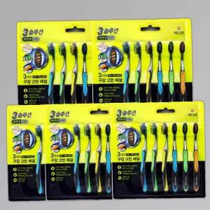 메디안 트리플 솔루션 칫솔 미세모 x 6입 5개 3중기능