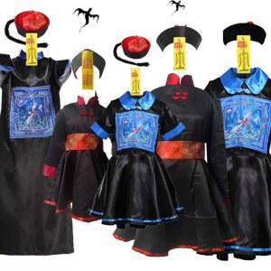 좀비 의상 역할 놀이 복장 할로윈 극장 공연복 부모 자녀 매칭 세트