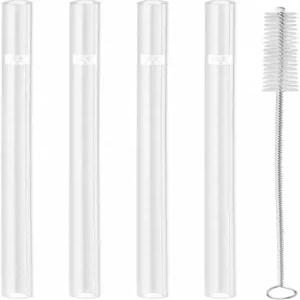 ZWILLING 소렌토 5개 스트레이트 유리 빨대 세트 - 클리어