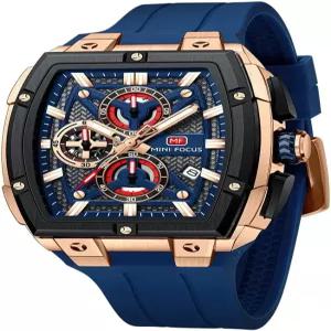 MF 미니 포커스 남성 아날로그 패션 손목시계 크로노그래프 스켈레톤 토노 시계 스포츠 애호가