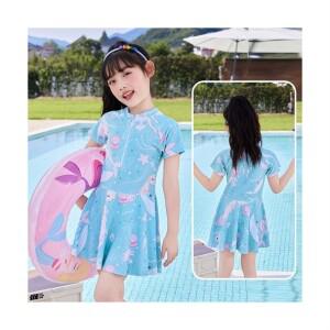 초중학생 여름 원피스 치마수영복 레쉬가드MD022