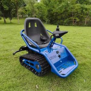 1인승 및 2인승 어린이용 전동 궤도형 장난감 탱크 24V 20An 해변 트램 야외 놀이 오프로드 광장