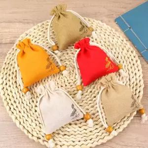 (별별창고) 연꽃 전통 미니 복주머니 평안 감사 평안 안녕 감사 화합