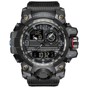 [미국배송] 이허우 남성 군용 시계 야외 스포츠 전자 전술 육군 손목시계 LED 스톱워치 방수 디지털 아날로그