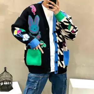 맨스토리 / 박스 버니 언발 하운드 체크 남자 겨울 가디건