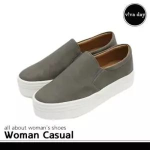 VA-376 여성 키높이 슬립온 스니커즈 캔버스화 W0BBF1C