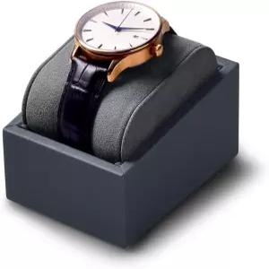 Oirlv 프리미엄 가죽 싱글 워치 디스플레이 스탠드 팔찌 손목 시계 쇼케이스 주얼리 홀더(그레이)