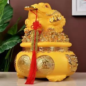 대형 황금 복두꺼비 재물운 장식품 개업선물 장식 삼족