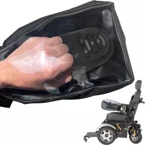 전동 휠체어 조이스틱 보호 커버 노인 장애인 팔걸이 방수 및 내구성 옥스포드 천 조절 가능한 스트랩이