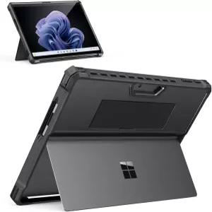Microsoft Surface Pro 11 10 9 13인치 핸드 스트랩 올인원 보호 견고한 커버 타입 키보드 블랙과 호환