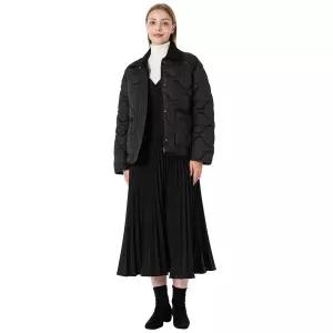 비지트인뉴욕 여성자켓 퀼팅자켓 여성패딩 경량패딩-블랙-M