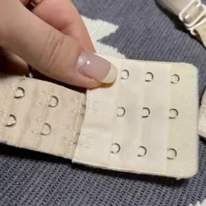 수선끈 편리한 3단베이지 브라후크연장 길이조절 브래지어 고리 후크 연장