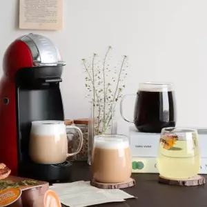 손잡이유리잔 캡슐커피잔 항아리 홈카페유리잔 크로크 내열유리 홈카페용품