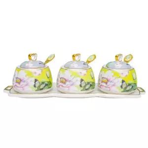 고급 북유럽 티포트 찻잔 세트 1인 티팟 홈카페 연꽃 고요한 향 3병 1트레이