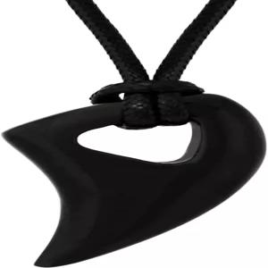 하킬 스테인리스 스틸 부족 늑대 이빨 펜던트 목걸이 인조 가죽 코드 남녀 보석 선물