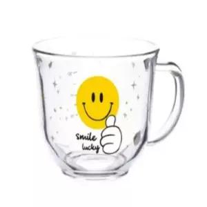 엄지척 스마일 시리얼 머그컵 유리컵 유리잔 물컵 1P (WFK8ZBI)