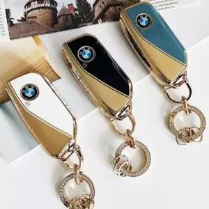 미짱 BMW 신형 차키케이스+키링 TPU 스마트키커버 키홀더
