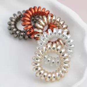 유광 머리고무줄 스프링 팔찌머리끈 자국없는머리끈 머리끈 전화선머리끈 PK