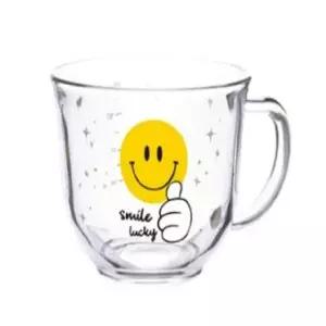 엄지척 스마일 시리얼 머그컵 유리컵 유리잔 물컵 1P (WFK8ZBI)