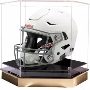 축구 헬멧 디스플레이 케이스 풀사이즈 야구 검은색 보호 홀더 베이스가 있는 자가 조립 아크릴 자외선차단