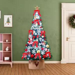 210cm 웰컴 산타 풀세트 매장크리스마스트리 전구포함