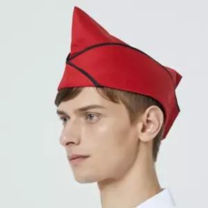 레드 파이핑 헬로모자 위생모자 주방모자 셰프모자 쉐 조리사모자