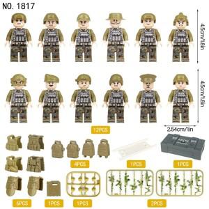 몽테조이 신호 깃발 특수부대 인형 1817 어린이 조립 장난감 방탄 들것 어린이들에게 선물을 주세요