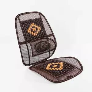 장시간 운전 쿨시트 원목 구슬 안마 등받이