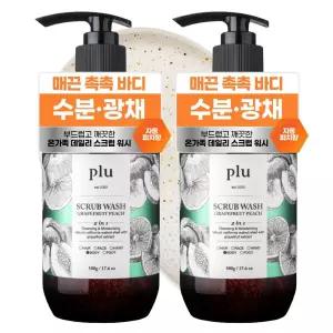 플루 바디 클렌징케어 사계절 스크럽 워시 자몽 피치 500g 2개