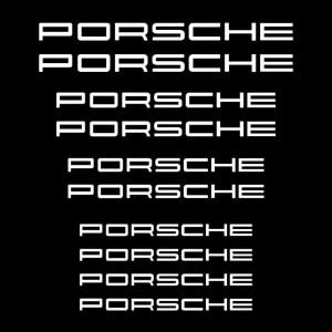 포르쉐 캘리퍼 스티커 - 레터 개인 맞춤 허브 브레이크 디스크 튜닝 워드마크