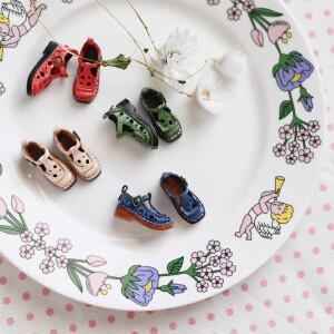 몽테조이 블라이스 OB24 아존 인형 신발 수제 소가죽 1/6 미니 장난감 액세서리