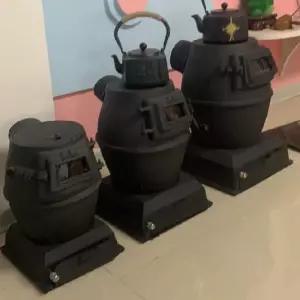 가정용 소형 주물난로 화로 화목 스토브 숯불 미니 연통난로