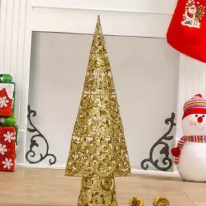 소품 bns 스팽글 크리스마스 장식(2단 원뿔 트리)