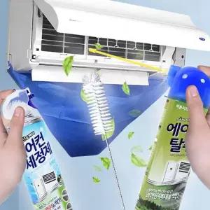 에어컨 필터 청소 곰팡이 스프레이 냉각핀 에어컨 세정제 살균 냉난방기 가정용 실외기 시스템 벽걸이