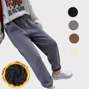 여성 밴딩 팬츠 겨울 데일리 조거 여성 기모 바지 여자 폴리에스터 트레이닝 츄리닝