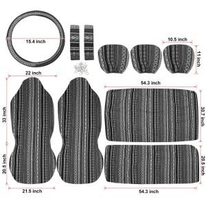 Uxcell 스트라이프 멀티 컬러 시트 커버  Baja 새들 담요 직조 버킷 스티어링 휠 포함  자동차  밴용