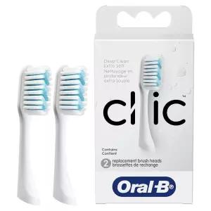 Oral-B Clic 칫솔 교체용 헤드  딥 클린 화이트 2카운트