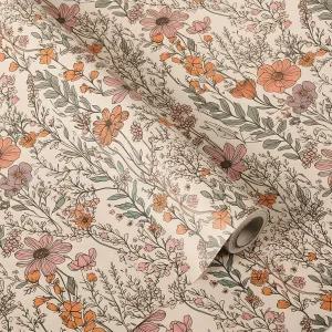 Ywdbzjhs 1롤 야생화 포장지 미니 롤 - 17인치 x 33피트 크리스마스 생일 결혼식 베이비샤워 약혼 신부