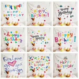 생일 축하 현수막 배경천 파티 용품 포스터 가랜드