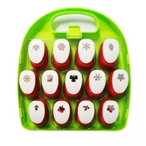 모양펀치중형세트 - 13종 꽃(R-18 13종) 모양펀치 미니펀칭기 펀치 별펀치