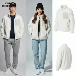 [백화점 정품] 아이더 플리스 후리스 출고] 남자 여성 그리드 유니 자켓 크림 털 뽀글이 점퍼